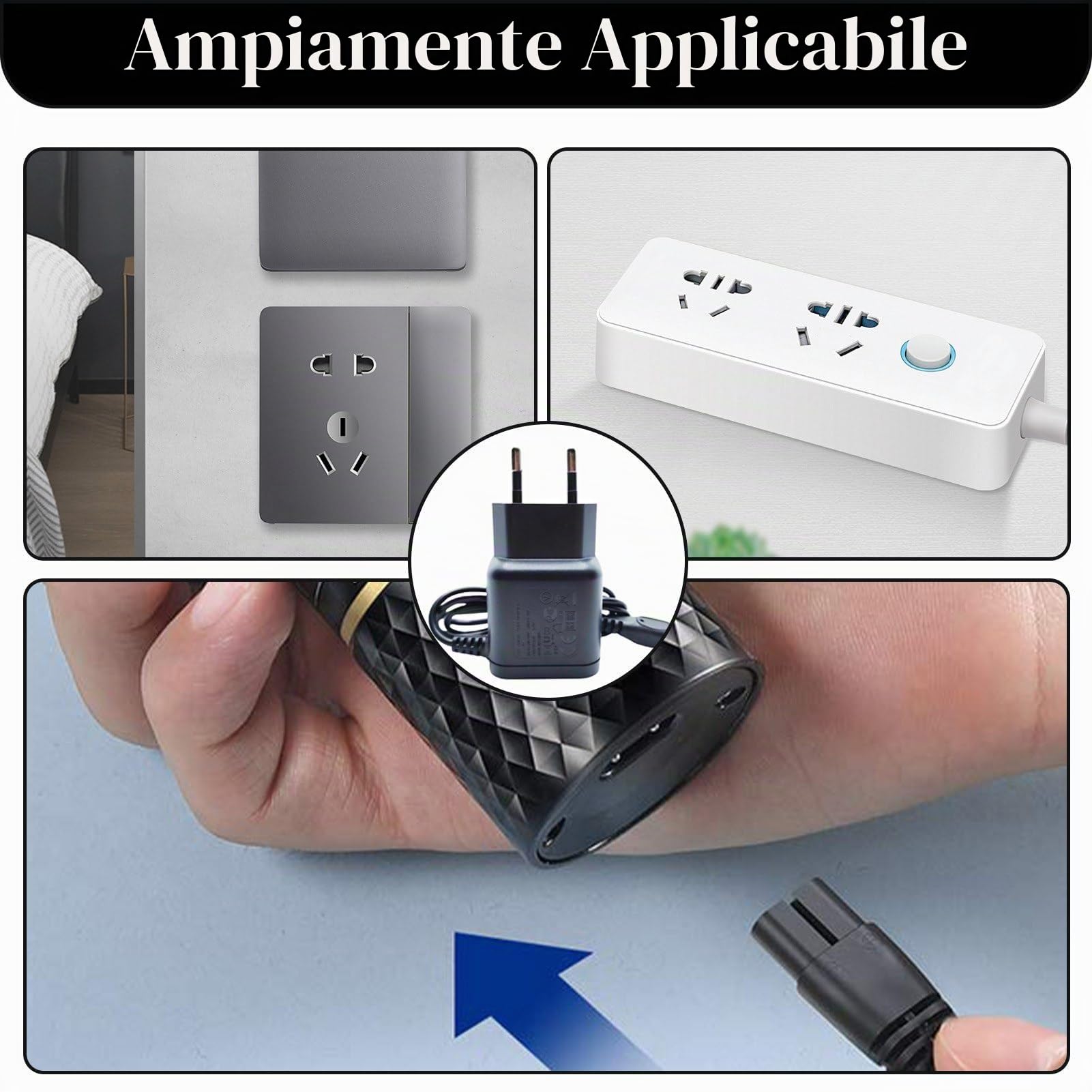 Caricabatteria compatibile con Philips OneBlade, 15V UE, compatibile con le serie HQ8505/S5000/HQ6070/S9000