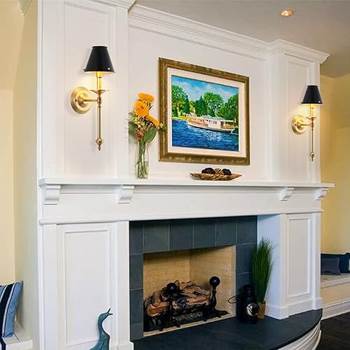 Miniatura 2 de Moderno aplique de pared industrial de mediados de siglo, lámpara de pared de tocador de baño con marco de latón cepillado y pantalla de metal