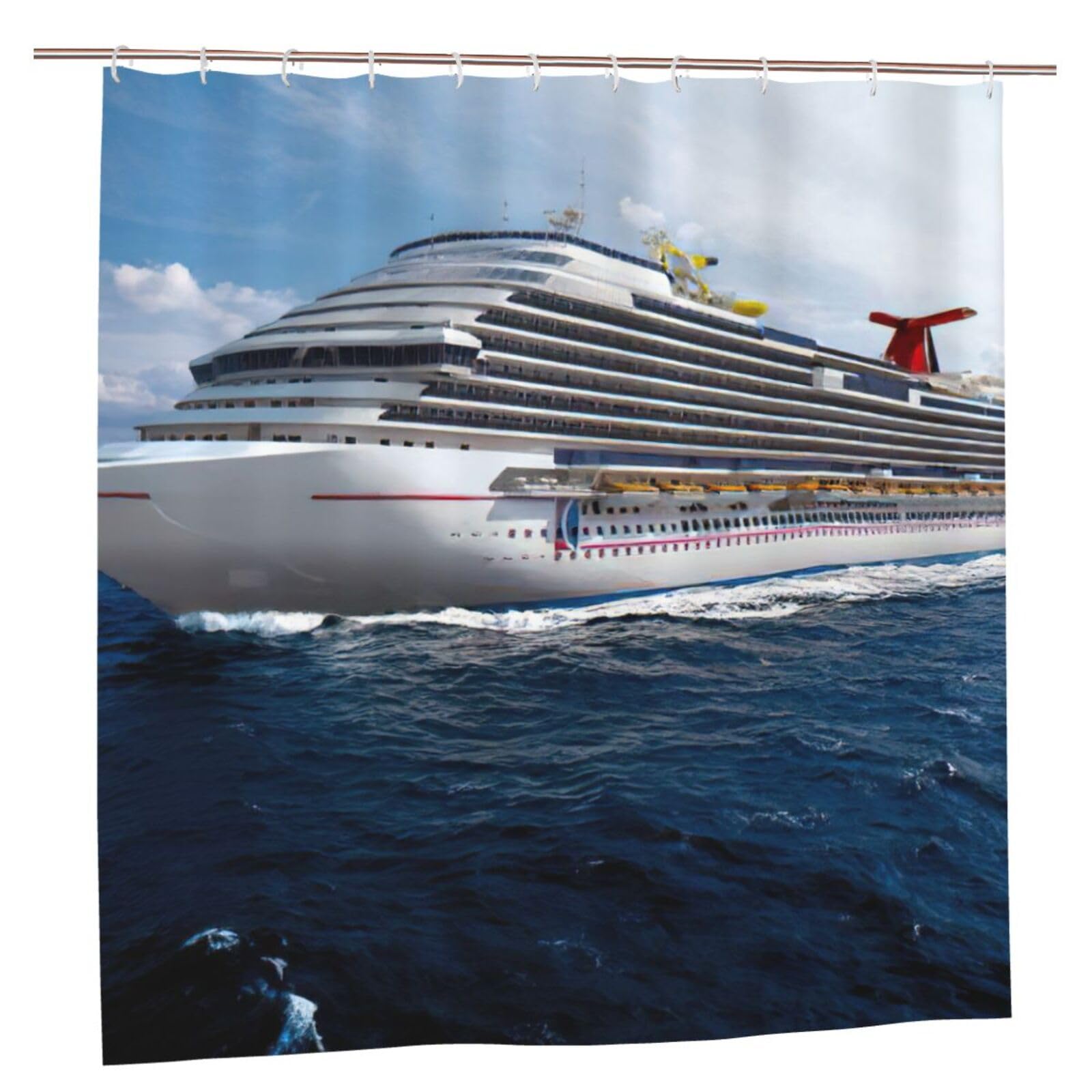Rideau de douche imperméable bateau de croisière pour salle de bain