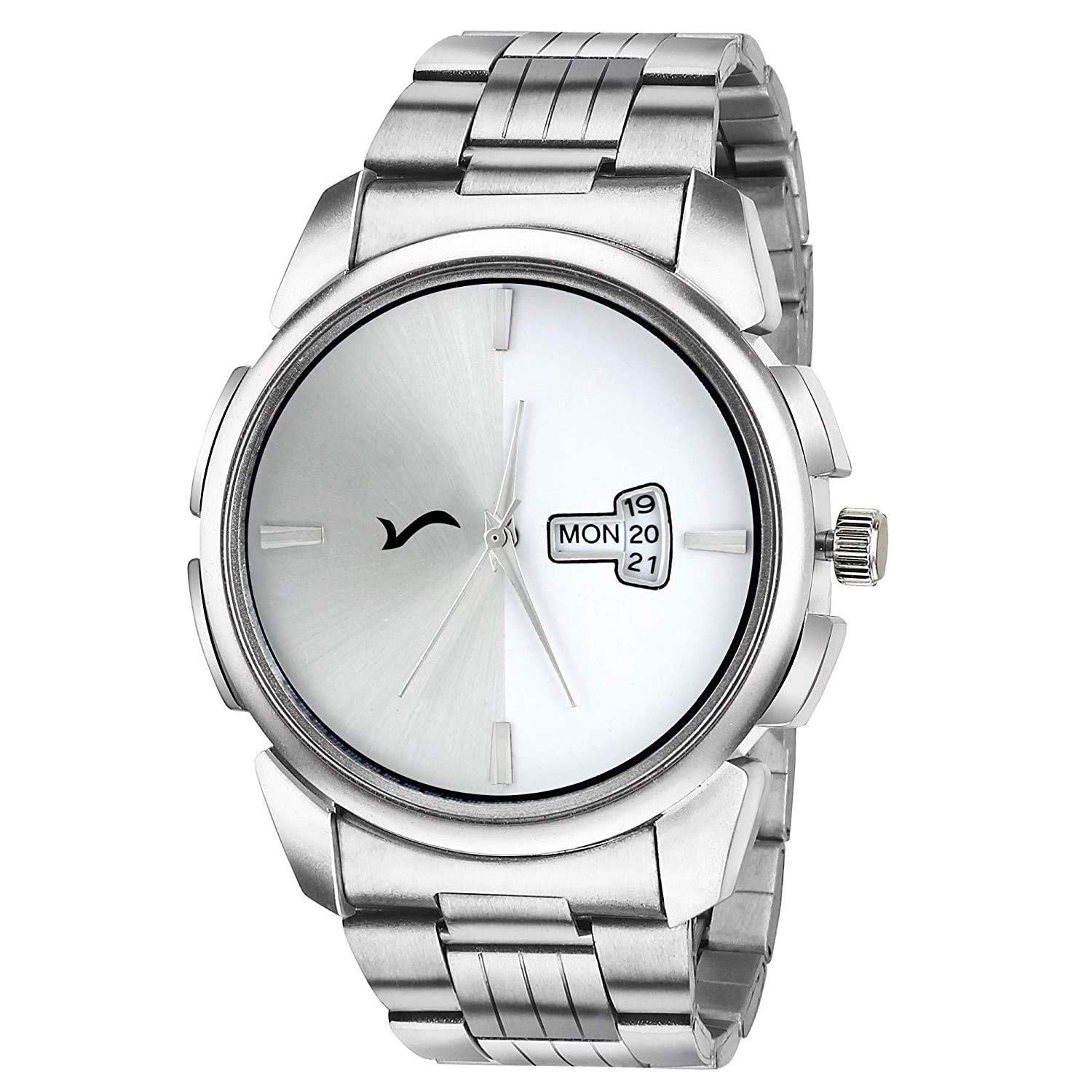 WRIGHTRACK Analogue Mens Watch (Silver Dial Silver Colored Strap) (B07MPY6X8F) Amazon Price History, Amazon Price Tracker