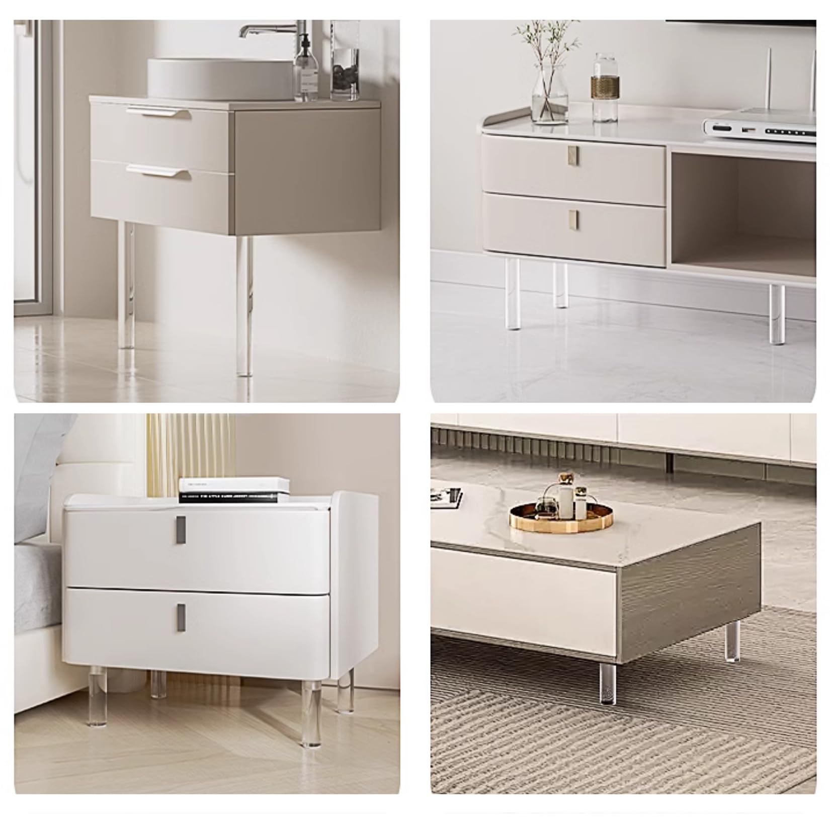 4 Piezas Patas para Muebles Acrílico, Transparente Pies de Sofás Patas de Gabinete, DecoracióN y Transparente,Patas de Cama Juego de 4