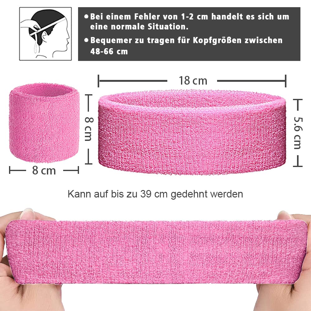 9-teiliges Sport-Schweißband-Set – 6 Armbänder Und 3 Stirnbänder Für Fitness, Laufen & Sport (Polyester/Elasthan, Schwarz/Grau/Weiß)