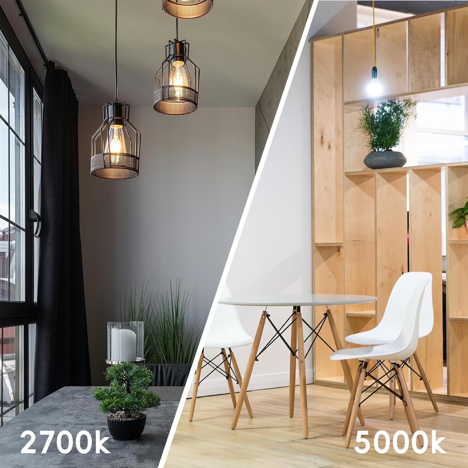 Jensense Edison LED Light Bulbs 8Watt Dimmable, 2700K Warm White, E26 Base, 60watt Equivalent, Vintage Bulbs 800lm CRI 90 Clear Glass, 32 Pack