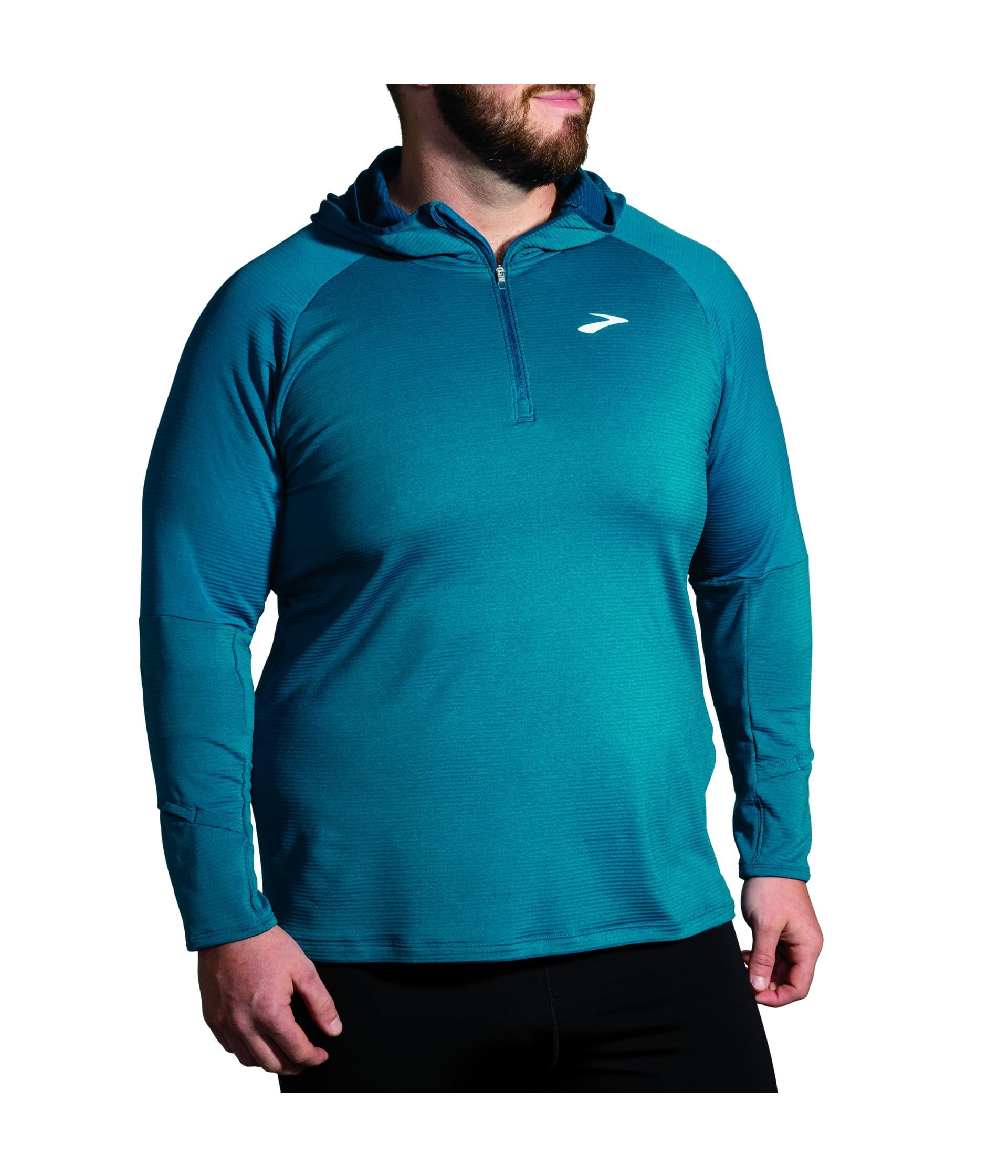 BROOKS 211402421 Notch Thermal Hoodie 2.0 Sweatshirt Herren Htr Dk Ocean/Dk Ocean Größe 35