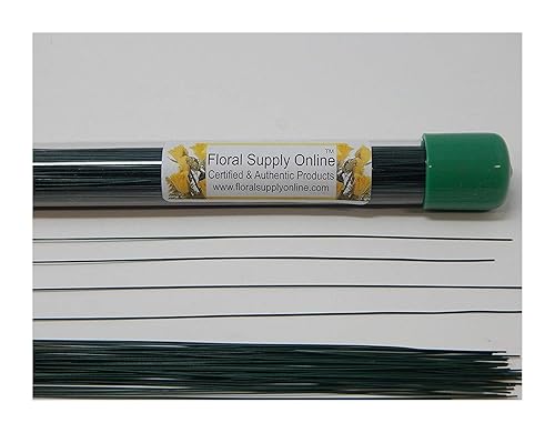 Alambre floral de 18.0in (calibre 24) 350 piezas DIY Boda, baile, corsé, arreglos de flores, ramo, manualidades, decoración del hogar, alambre de