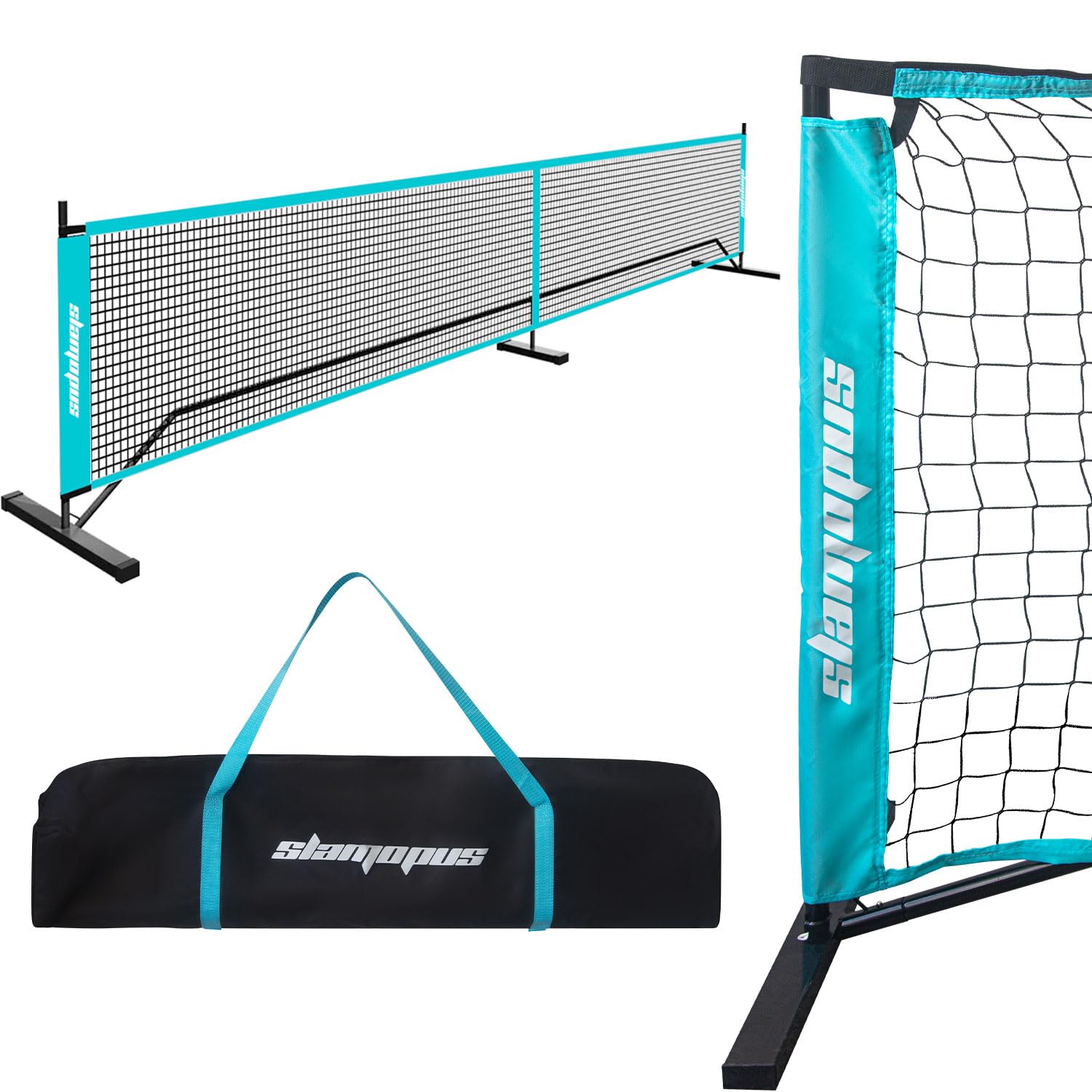 Pickleball Net,Portable Pickleball Net Outdoor System, 22 FT Pickleball Nets USAPA Regulation Size, Pickle Ball Net System with Carrying Bag?Durable Metal Frame