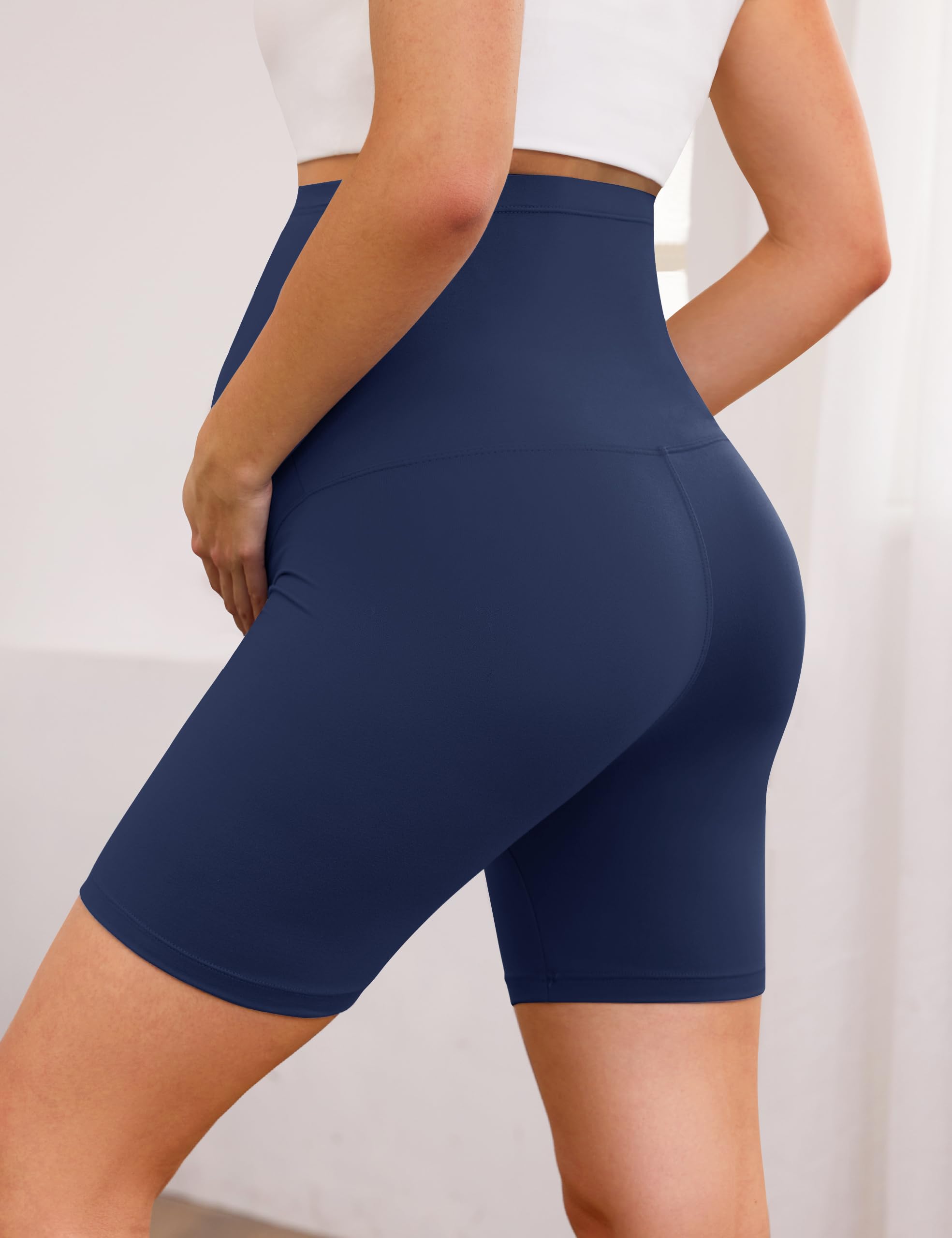 BAYDI Creamlush, leggings corti per gravidanza, 13 cm, estivi, morbidi pantaloncini premaman per yoga, lounge