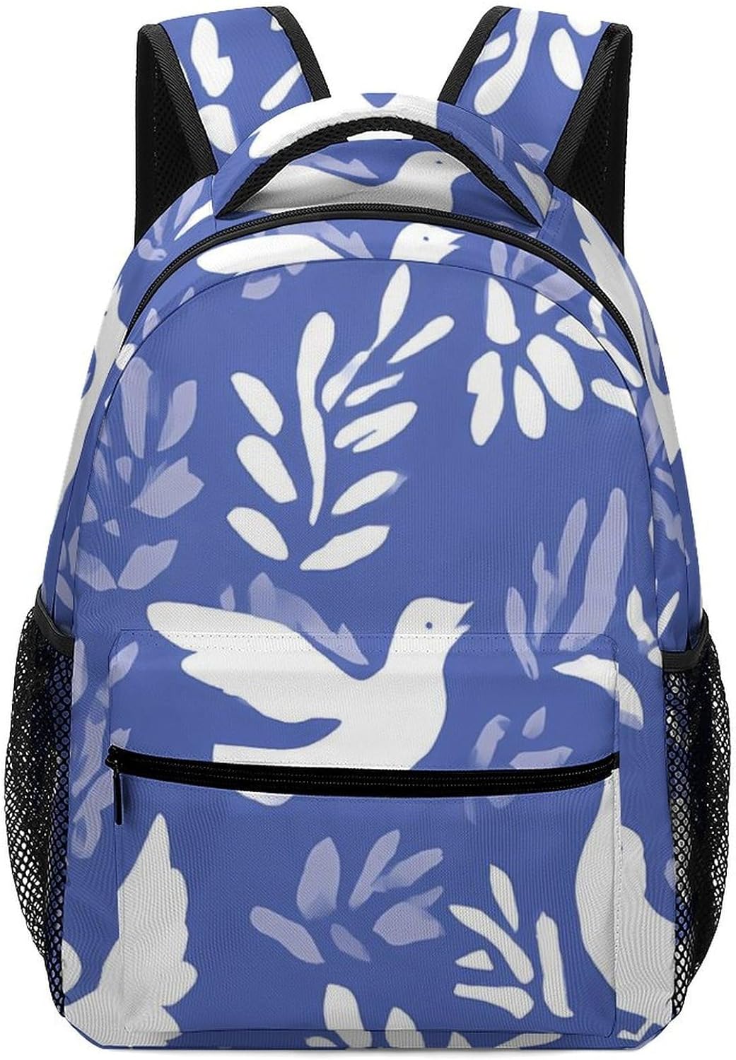Doves Floral Aesthetics Unisex Backpack Casual Daypacks Lightweight Shoulders Bag for Camping Hiking Travel