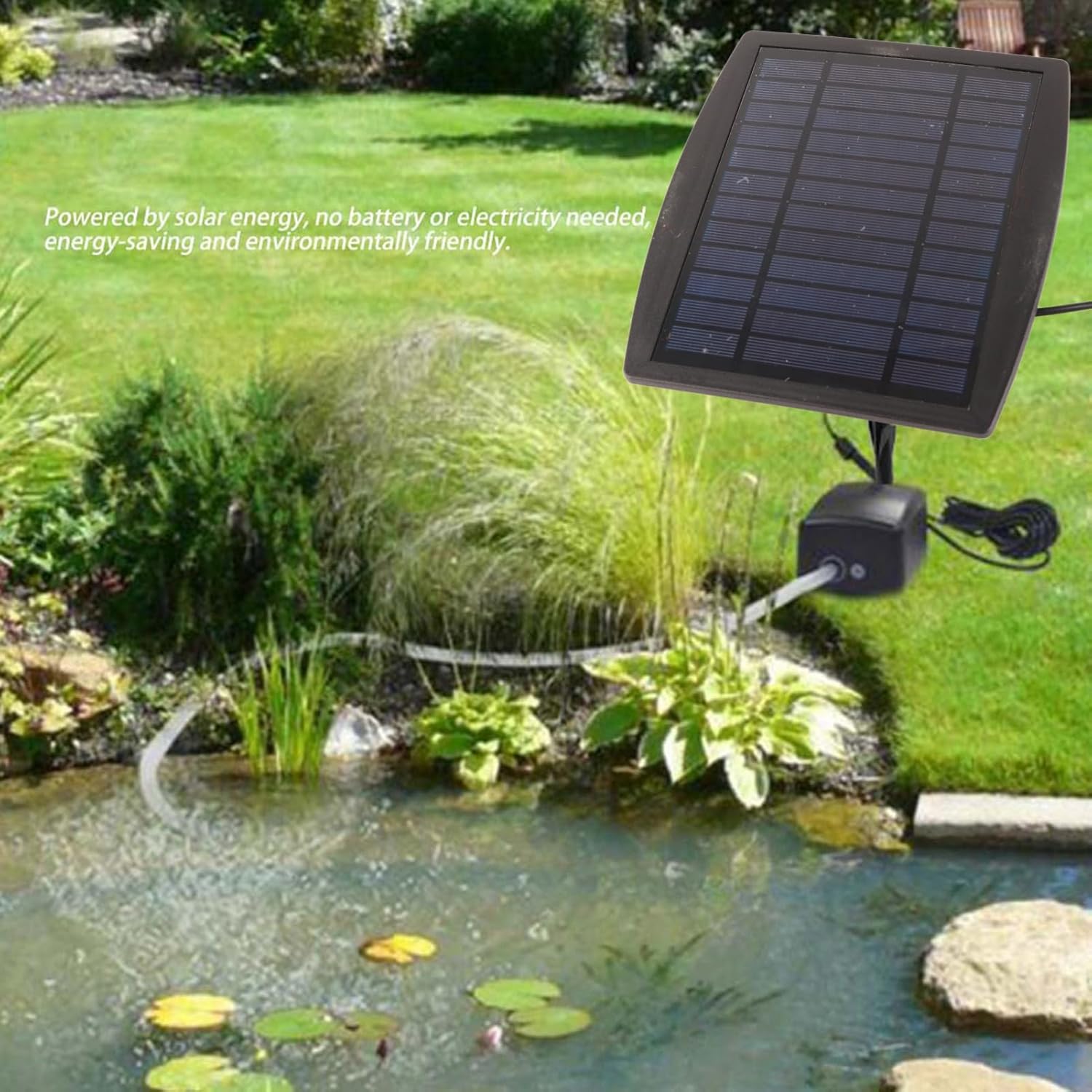 Solar Powered Oxygenator Aerator, Solar Pond Oxygenator, Air Pump Oxygen, Aquarium Oxygen Aerator for Outdoor Pool Pond Fish Tank