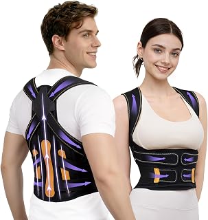 Posture Corrector for Women and Men, 5x Enhanced Support Back Brace, Medium | Adjustable Shoulder Brace, Armpit-Friendly, Breathable Mesh, Relief for Upper and Lower Back, Neck Pain, Improving Posture