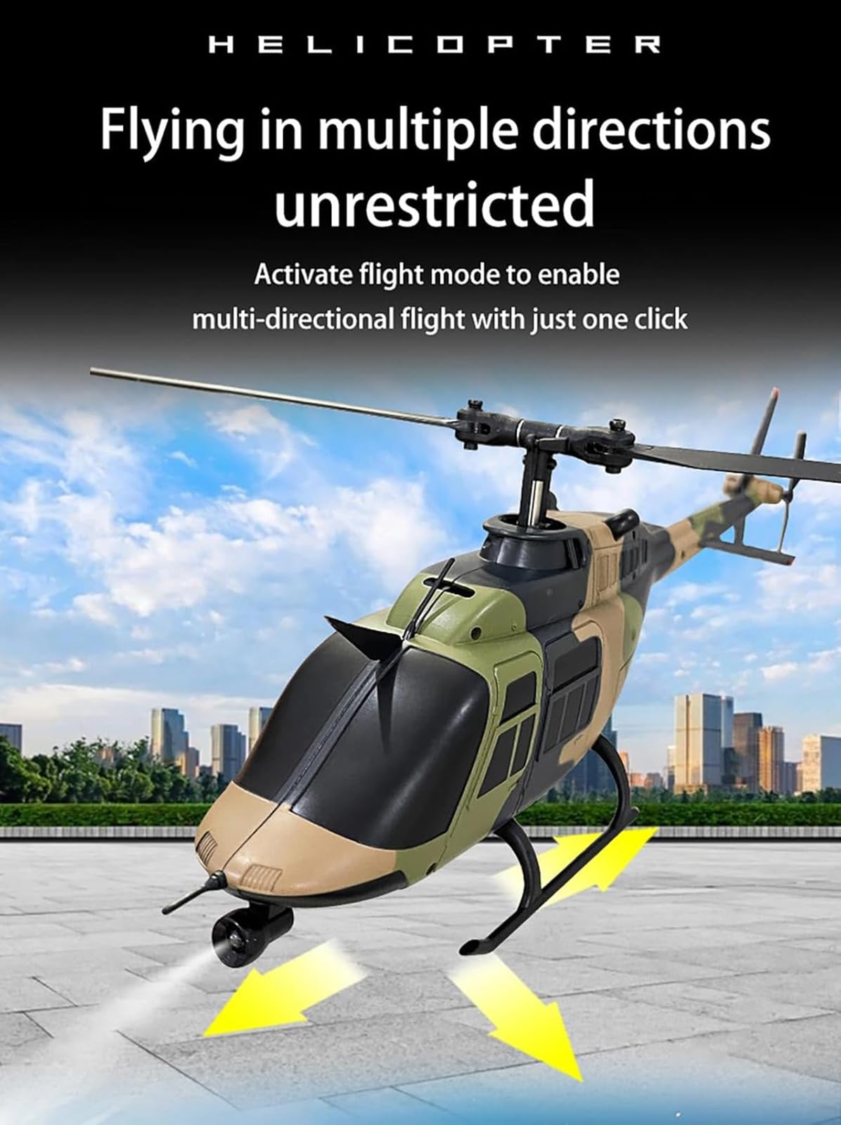 Helikopter RC C138 z 6-osiowym żyroskopem, zdalnie sterowany samolot 2.4G 6CH w skali 1/30 z funkcją utrzymywania wysokości i optycznym pozycjonowaniem przepływu, prezent dla dorosłych,1 battery