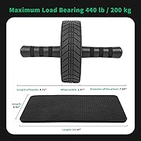 Vista 2 de Ab Roller Wheel - AGREJO Ab Workout Equipment for Abdominal & Core Strength Training, Home Gym Fitness Equipment, Exercise Wheel for Men Women