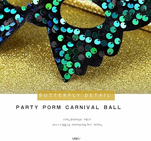 Miniatura 17 de Máscara de mariposa para mascarada, máscara de Mardi Gras, máscara de Halloween, media máscara, accesorio, fiesta de carnaval para mujeres y niñas