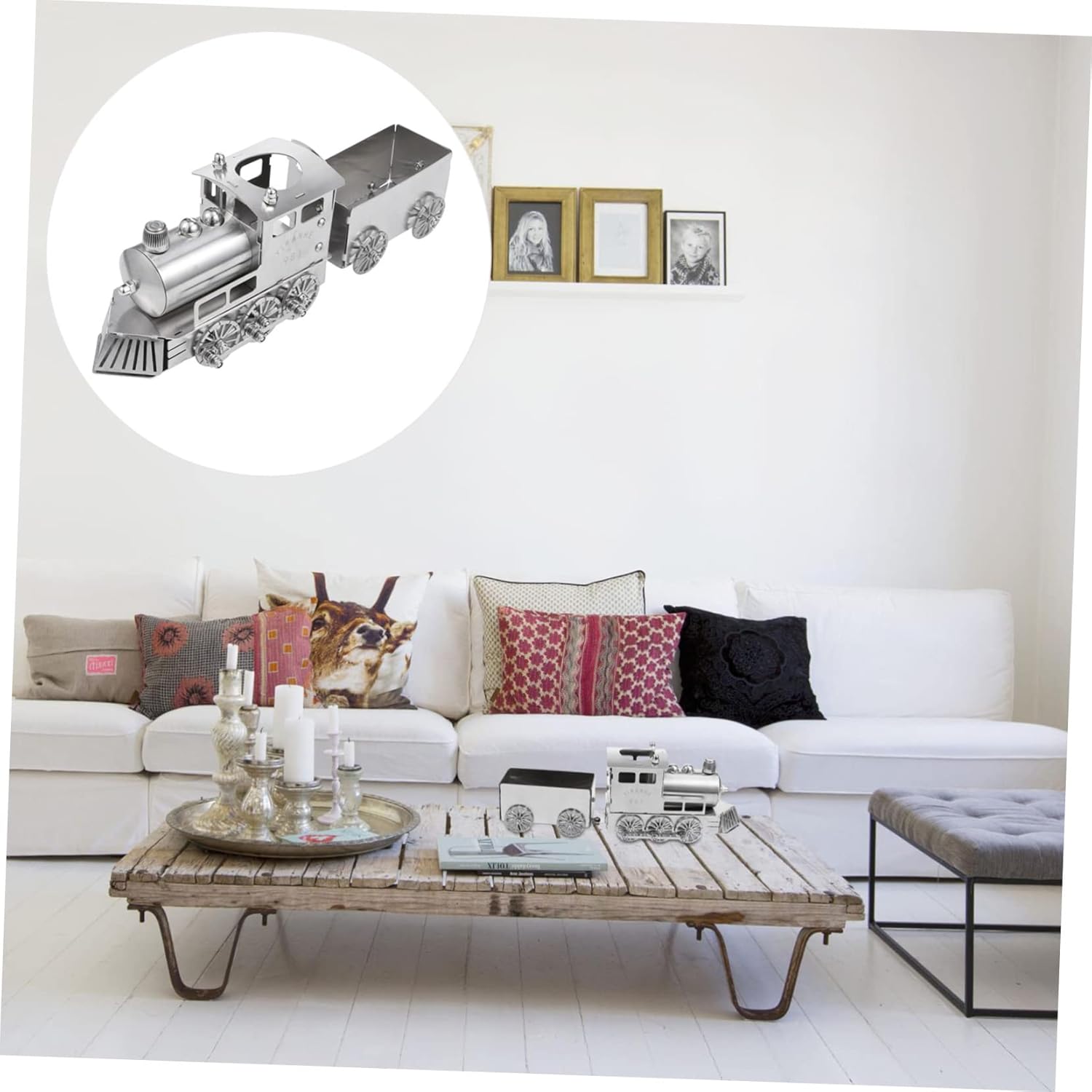 1set Train Model for Decor Steam Locomotive Steam Locomotive Ornament Model Trains for Decor