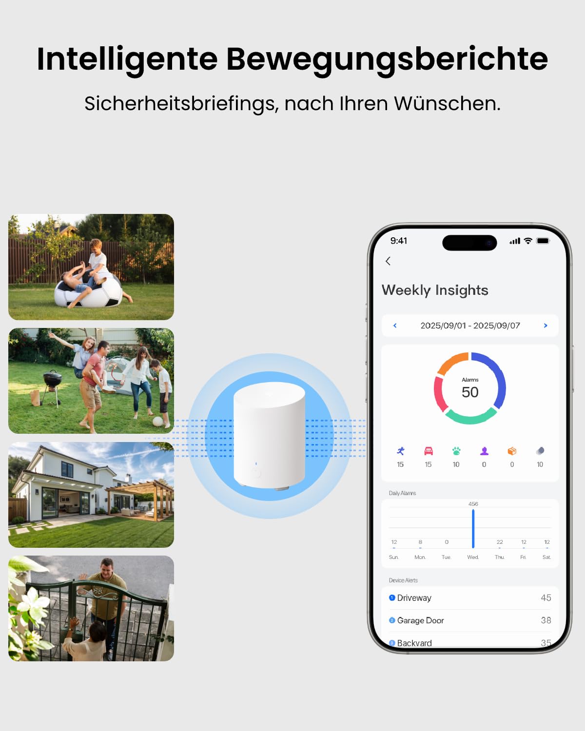 Reolink Smart Indoor Sicherheits-Bundle: 2× E1 4MP 2K Innenkamera mit 360°-Ansicht & Auto-Tracking + Home Hub Mini, Lokaler Speicher, Dual-Band WLAN, Verschlüsselt
