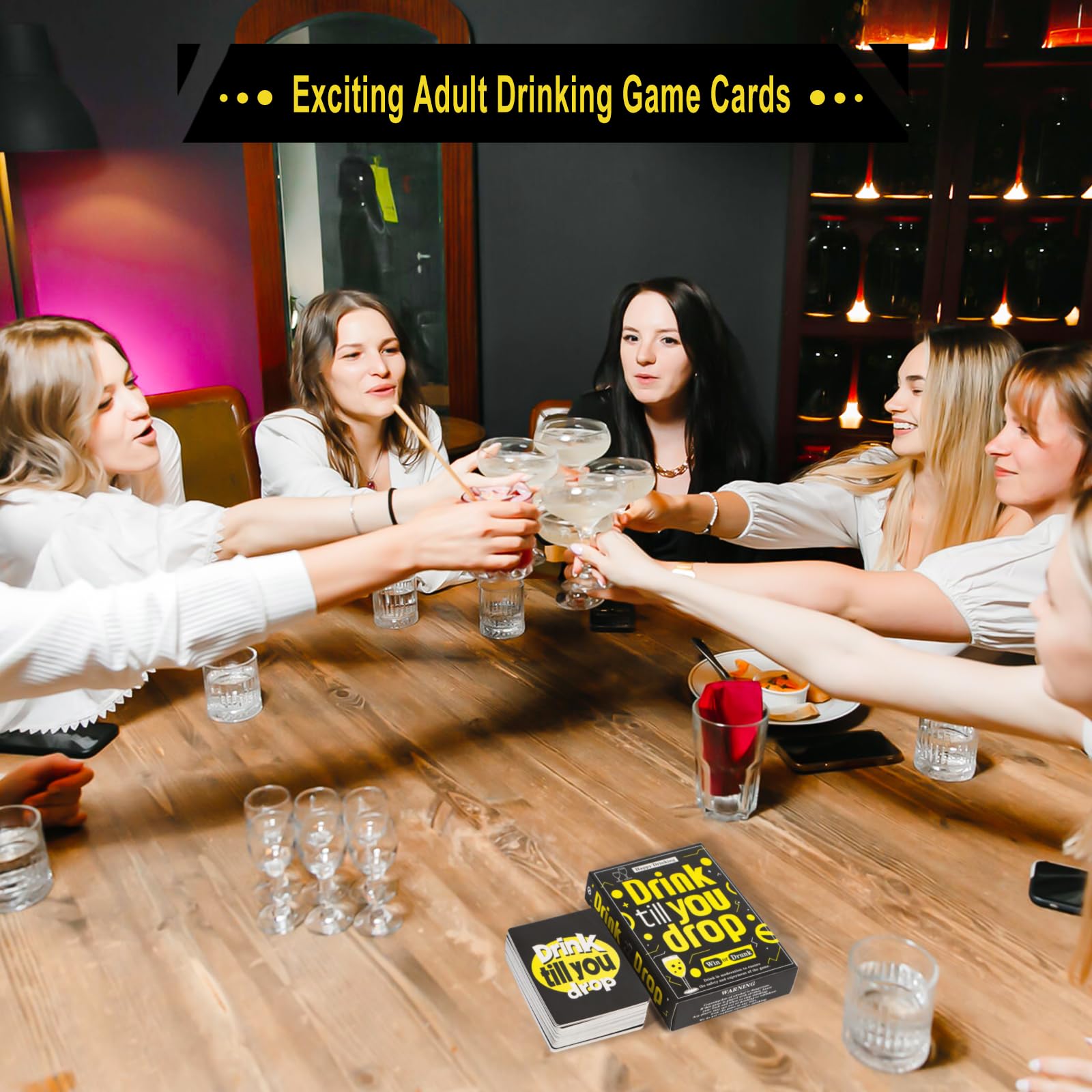 Sondeng 150PCS Drinking Games for Adults Drinking Card Games Adult Party Games Date Night Games Hen Party Games for Multiple Hilarious Risk Dares Interactive Challenge Play with Couples Families - Image 2