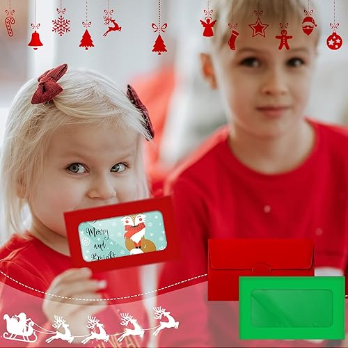 Miniatura 5 de Paquete de 120 sobres de ventana para tarjetas de regalo, fundas para tarjetas de crédito, sobres de tarjetas de invitación de negocios para regalos