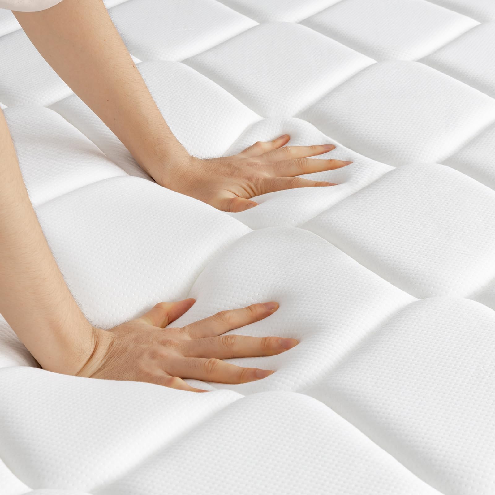 BedStory Colchón Híbrido 135x190 cm para Dos Personas, Muelles Ensacados, Altura 31 cm, Ergonomico + Alta Transpirabilidad