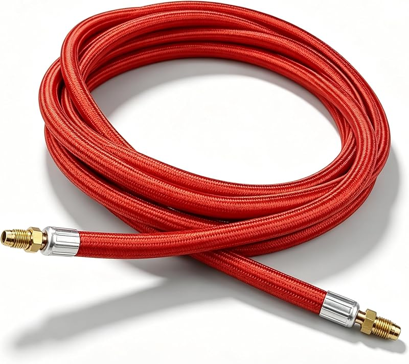 12.5 FT Tig Torch Power Cable flex for 9 & 17 Series Air-Cooled TIG Torches | Red Braided Super Flex Cord for WP-9 & WP-17 Series Air-Cooled TIG Torches for 57Y01-RSF Suitable For Welding Work