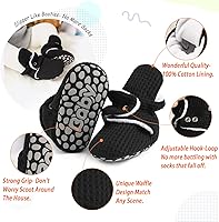 Vista 5 de Sawimlgy - Botines de algodón antideslizantes para recién nacido, con agarre, para cuna o para el invierno