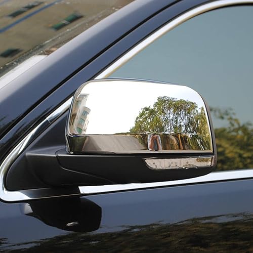 Miniatura 6 de CheroCar Cubierta de espejos retrovisores de puerta lateral para Jeep Grand Cherokee 2011-2020, para Dodge Durango 2011-2020, accesorios exteriores