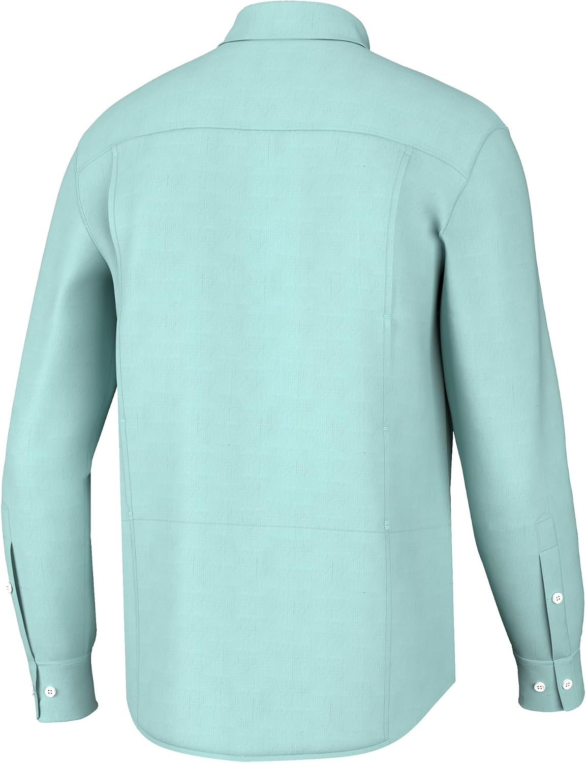 HUK Men's Back Draft Solid Long Sleeve Button Down Shirt, Vented Fishing Shirt for Men