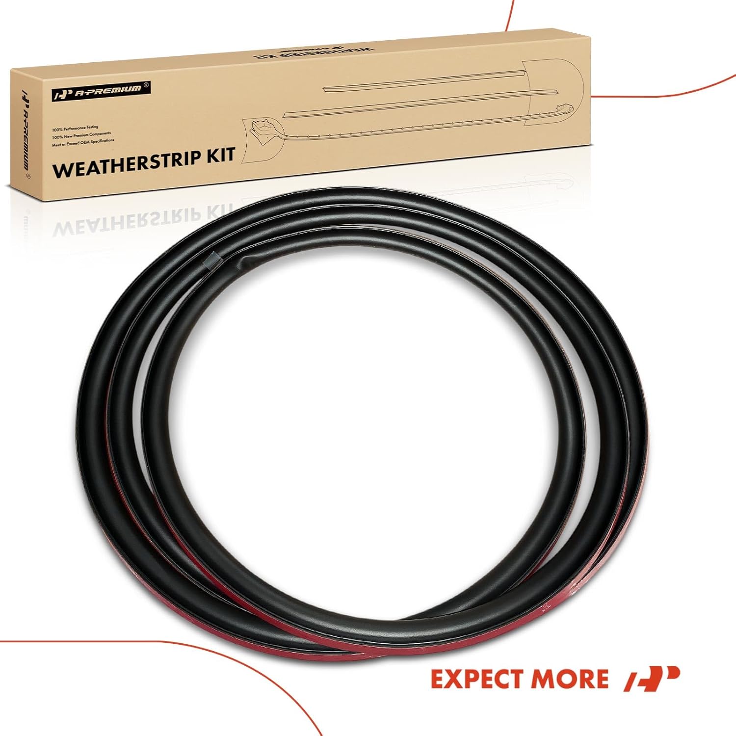 A-Premium Rear Left or Right Car Door Weather Stripping Seal Strip Compatible with BMW 320i, 328d, 328i, 330e, 330i, 335i, 340i, 320i 328d 328i 330i 335i 340i xDrive, ActiveHybrid 3