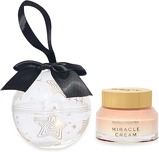 Revolution Pro Miracle Cream Ornament, Holiday Gift Set with Lightweight Face Moisturizer, Infused with Niacinamide, Vitamin C & Hyaluronic Acid, Vegan & Cruelty-Free