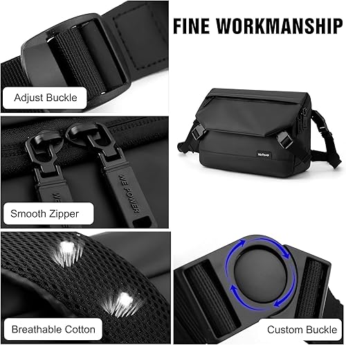 Miniatura 5 de FANDARE Elegante bolso de hombro para hombre, bolso cruzado tipo mensajero, maletín pequeño, bolso bandolera para hombres para el trabajo,