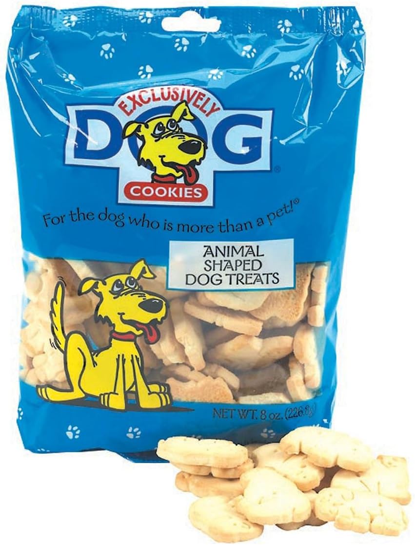 Exclusively Dog Cookies Animal Shaped Dog Treats (Original Flavor, 8 oz.)
