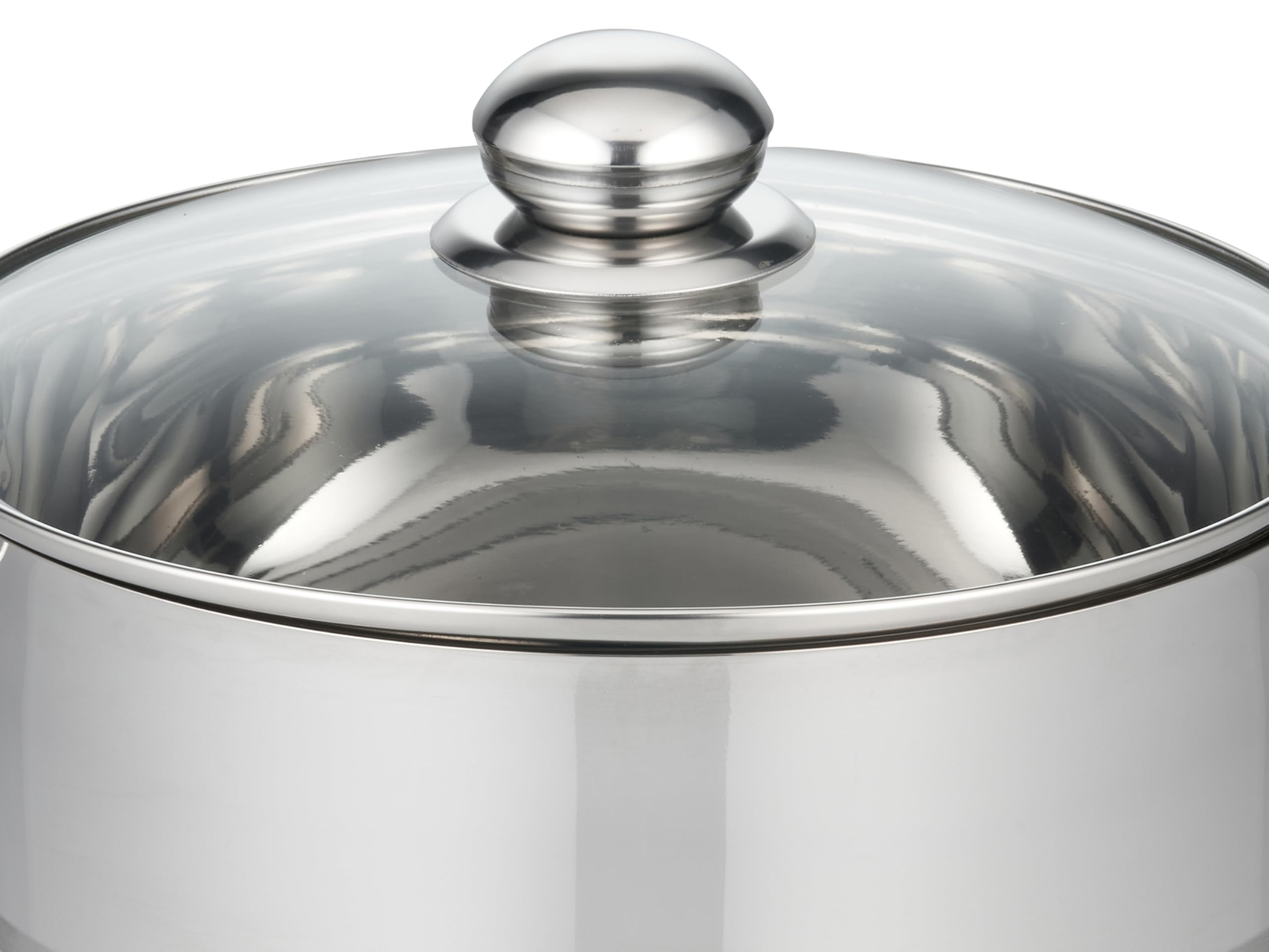 Elo 2261626 - Pentola per asparagi, pentola per asparagi, pentola da forno universale Elo lucido, diametro 16 cm, in acciaio inossidabile, argento, 16 x 21,5 cm