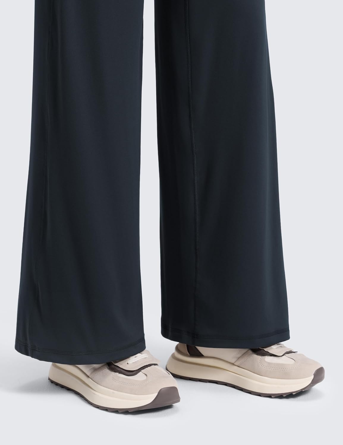 CRZ YOGA Softretch Maternity No Front Seam Wide Leg Pants 30" - Workout Yoga Casual Pregnancy Womens Over Belly Buttery Soft