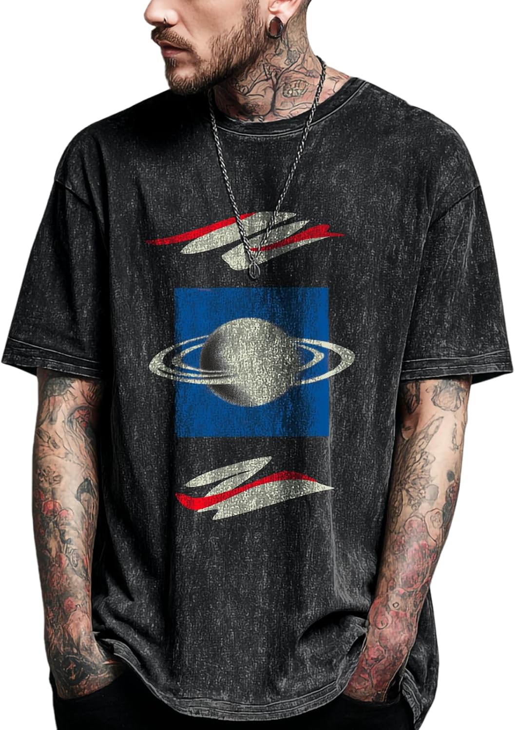 domirica Cool T Shirts for Men ​Quick Dry Big and Tall Plus Size Short Sleeve Crewneck Funny Graphic Cotton Undershirt