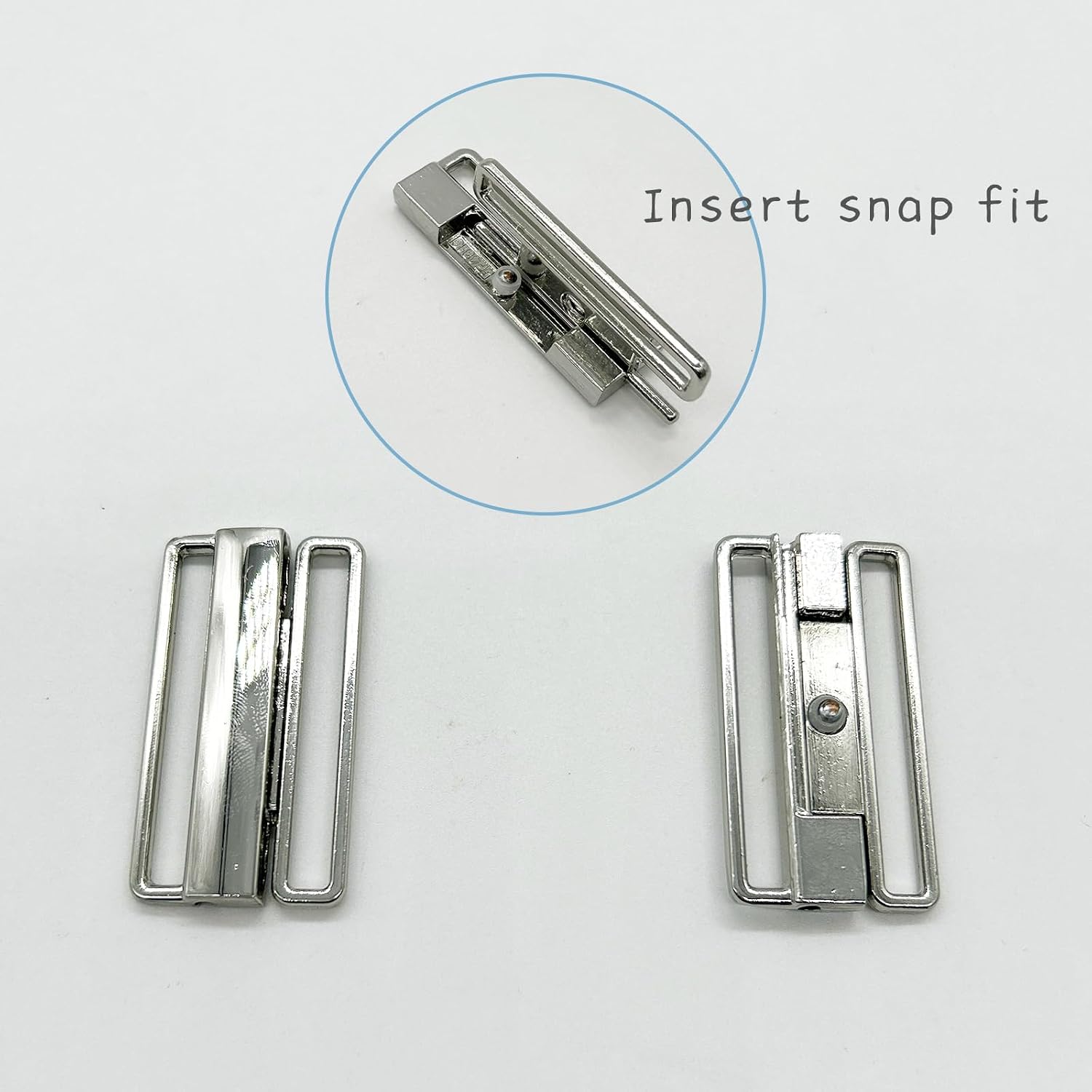 5 Sets 40MM Bikini Clasp, Alloy Bra Buckle, Bra/Bikini Hook Closure, Bra Clasp Replacement Part, Front Closure Hook & Clasp Fasteners for Lingerie Sewing Bra Swimwear Clip Making