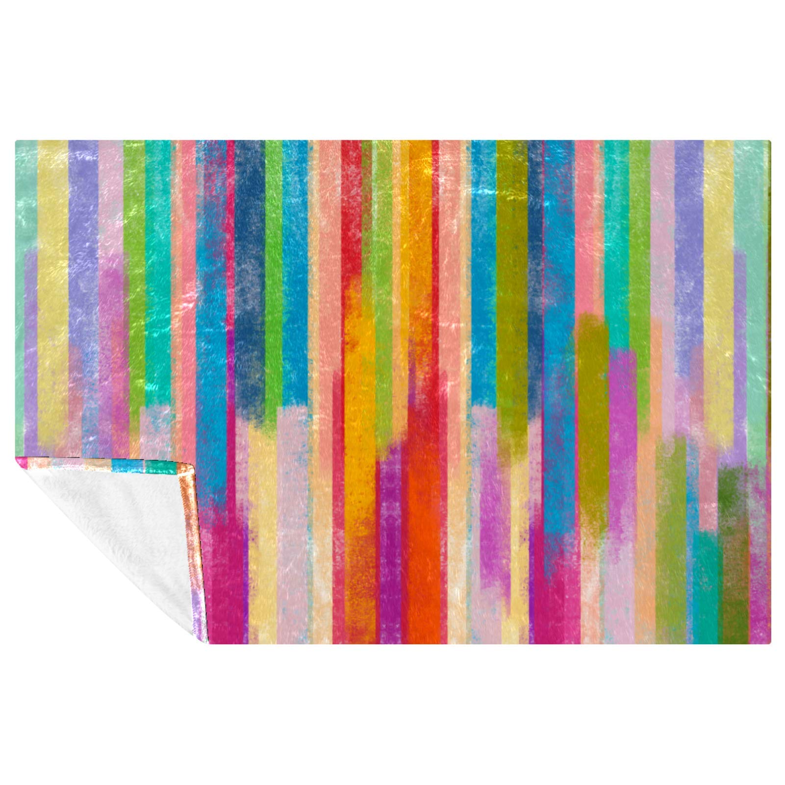 Couverture douce et chaude aquarelle 150x100 cm plaid lit canapé camping