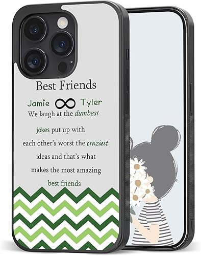 Fundas de teléfono con nombre personalizado para mejores amigos  iPhone 11 12 13 14 Pro Max Plus Mini X Xs Xr, Samsung Note 7 8 9 10 20 S21 S22 S23