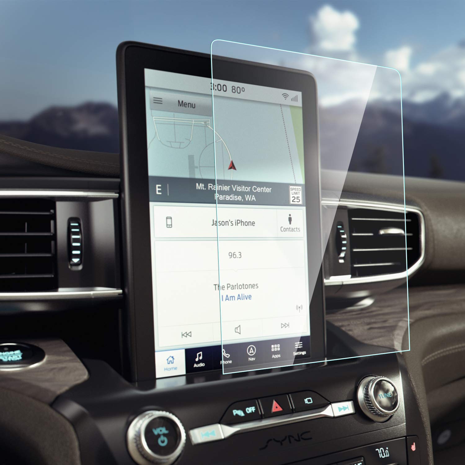 Flyingchan Screen Protector Compatible With 2020 Ford Explorer 10.1-inch Touch Screen,Anti Glare Scratch,Shock Resistant,,Navigation Accessories