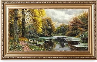 DECORARTS River Landscape Oil Painting Print