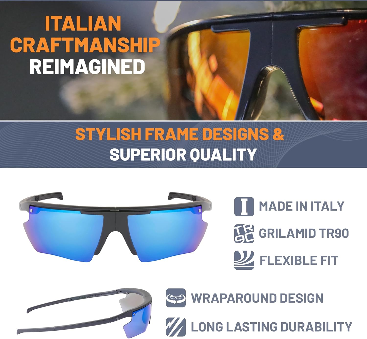 POPTICALS PopEdge Foldable Polarized Sunglasses for Men & Women – Sports Eyewear