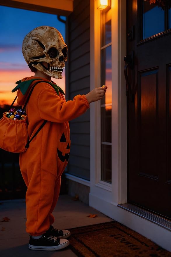Máscara calavera de látex realista para Halloween adulto miniatura 4