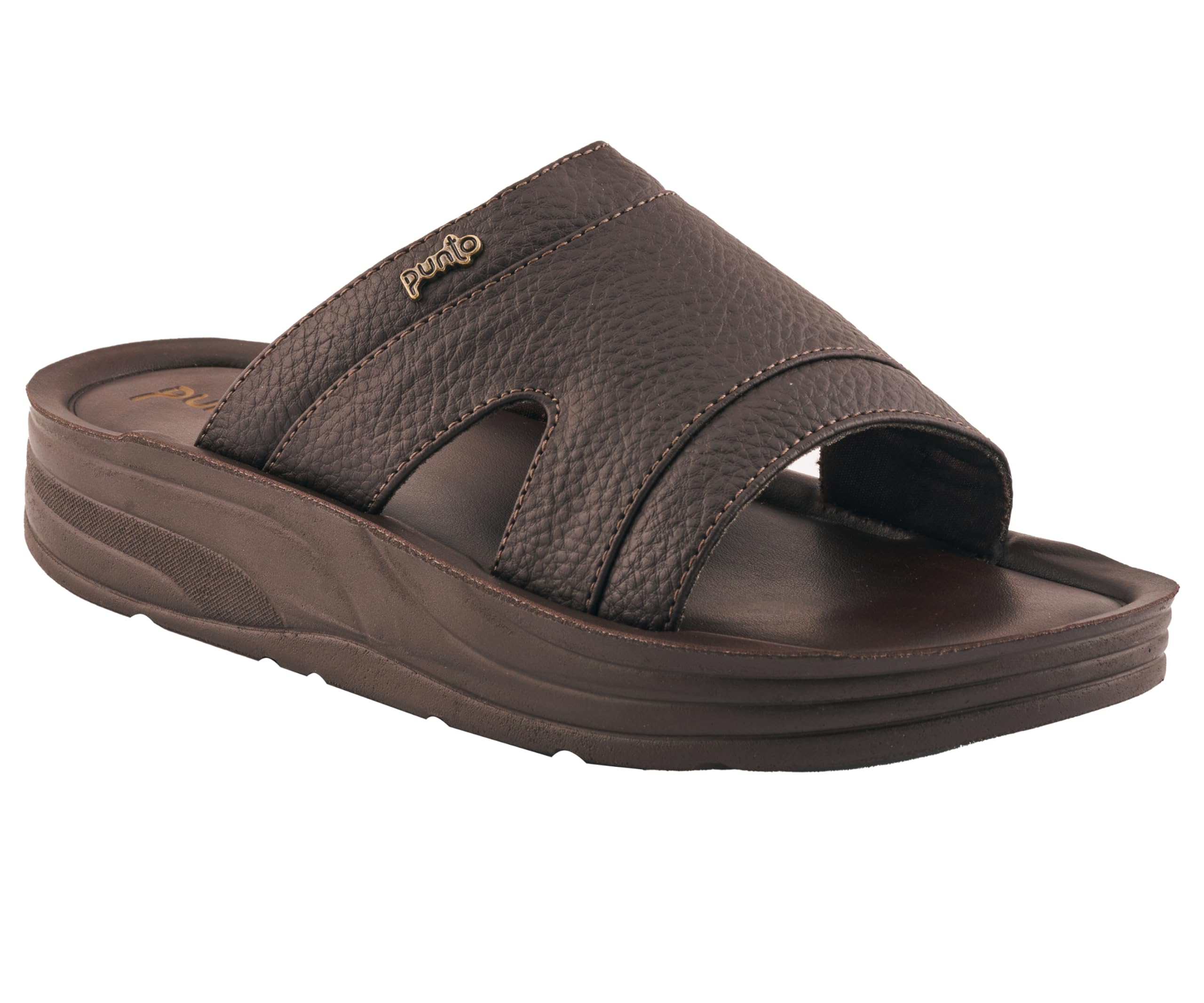 puntoblu Cushion Comfort Flat Slippers for Men| Ultra soft Padded Footbed |High Shock Absorptoion | Anti SKid Slip-On Flats for Indoor & Outdoor-picture-52