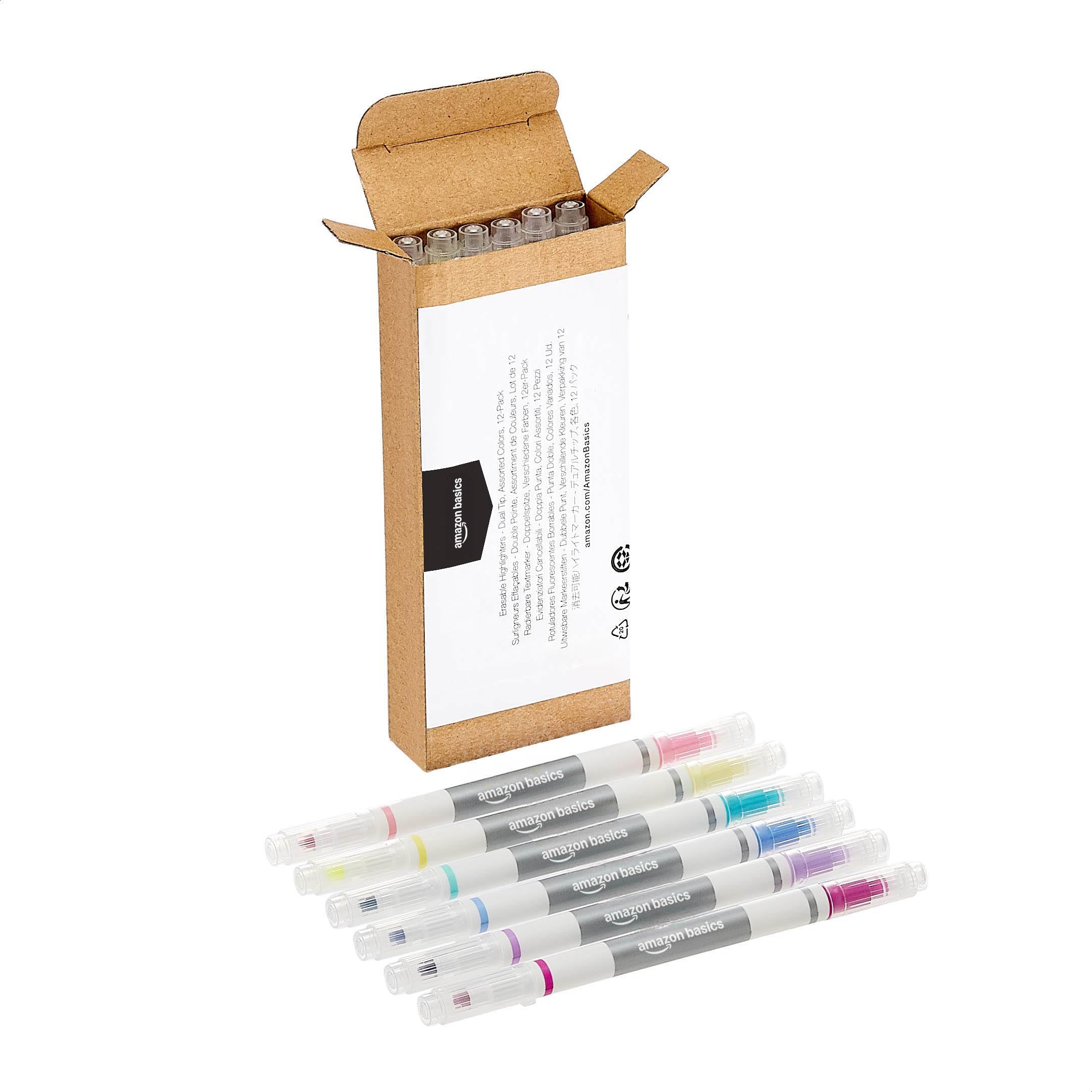 12 Surligneurs Effaçables Dacono - Double Pointe - Couleurs Pastel - Pour Bible, Journal, Bureau