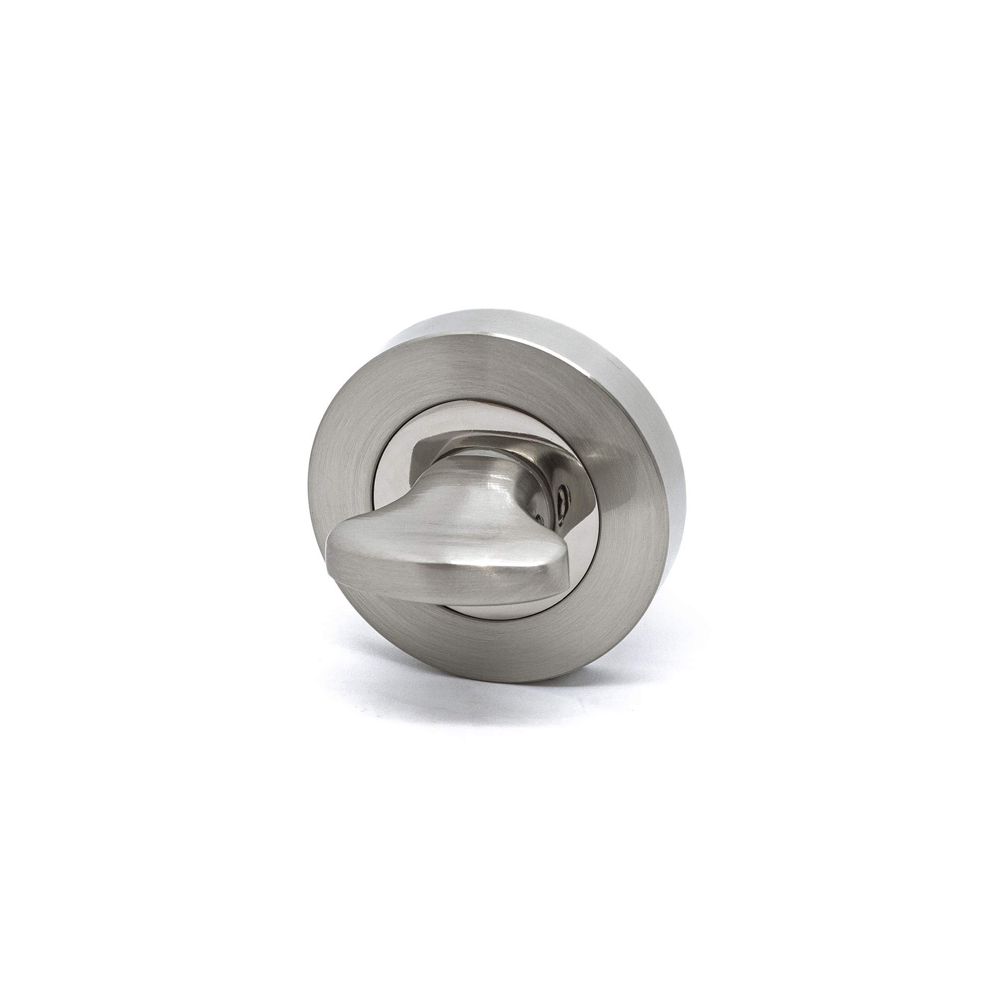 Intelligent Hardware Satin Nickel Polished Nickel - Dual Finish Bathroom Thumbturn & Coin Release