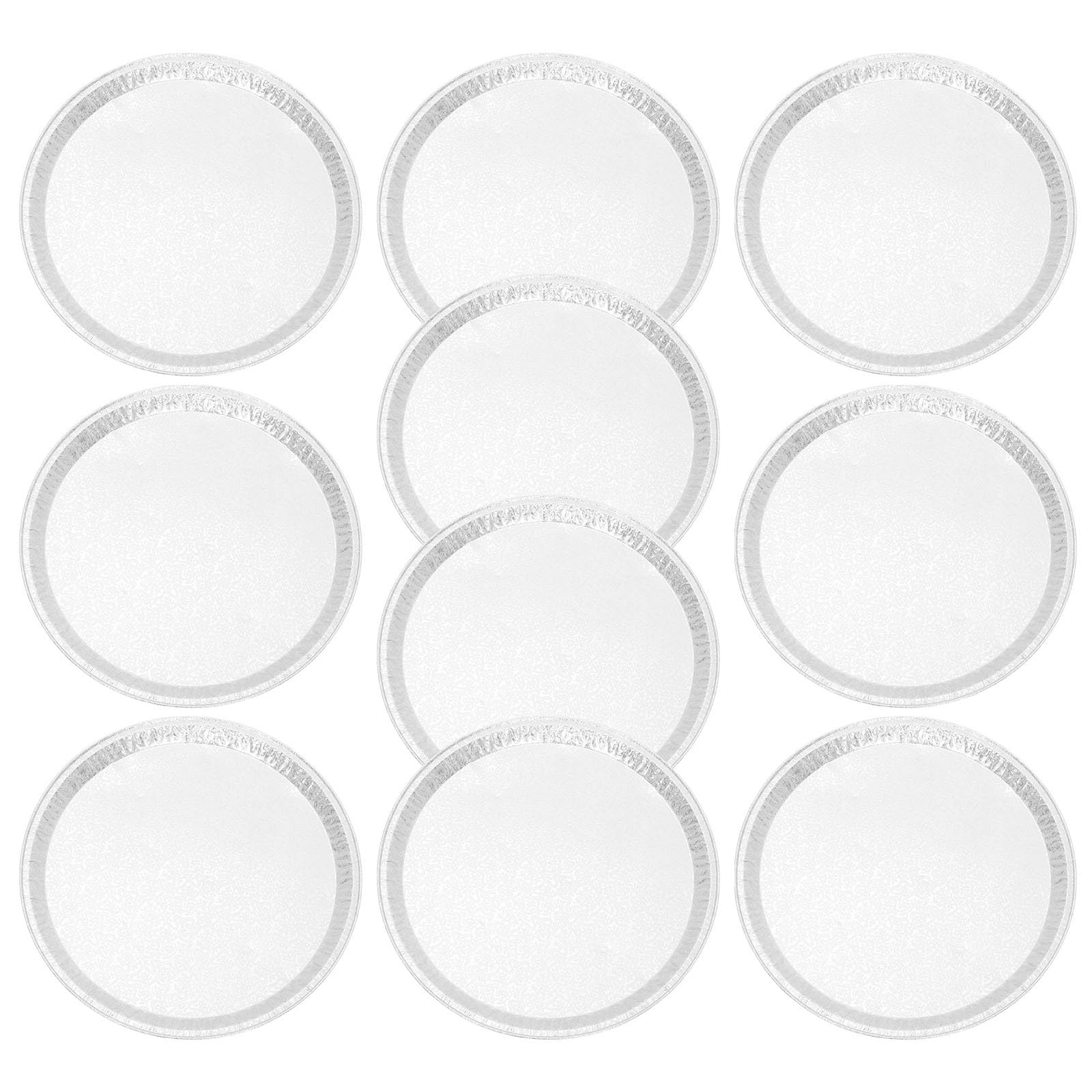 OSALADI 10 szt. jednorazowych aluminiowych patelni do pizzy 12" | Taca do pieczenia z folii aluminiowej do pieczenia ciasteczek czekoladowych, grilla, biwakowania i imprez, bezpieczna w