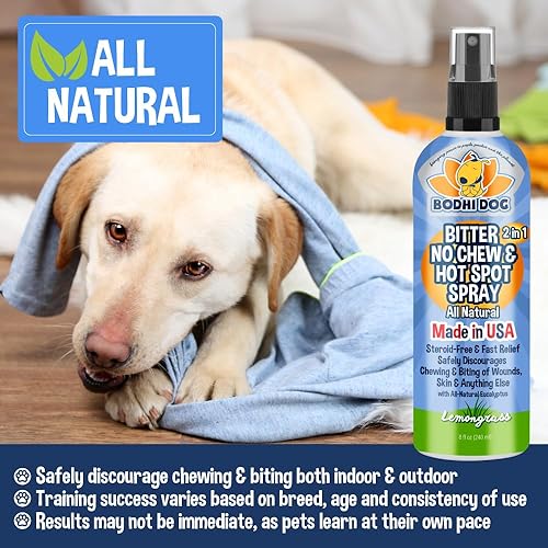 Vista 27 de Bodhi Dog Espray de manzana amarga ayuda natural para el entrenamiento de perros y cachorros, disuade a los perros de masticar y morder, hecho