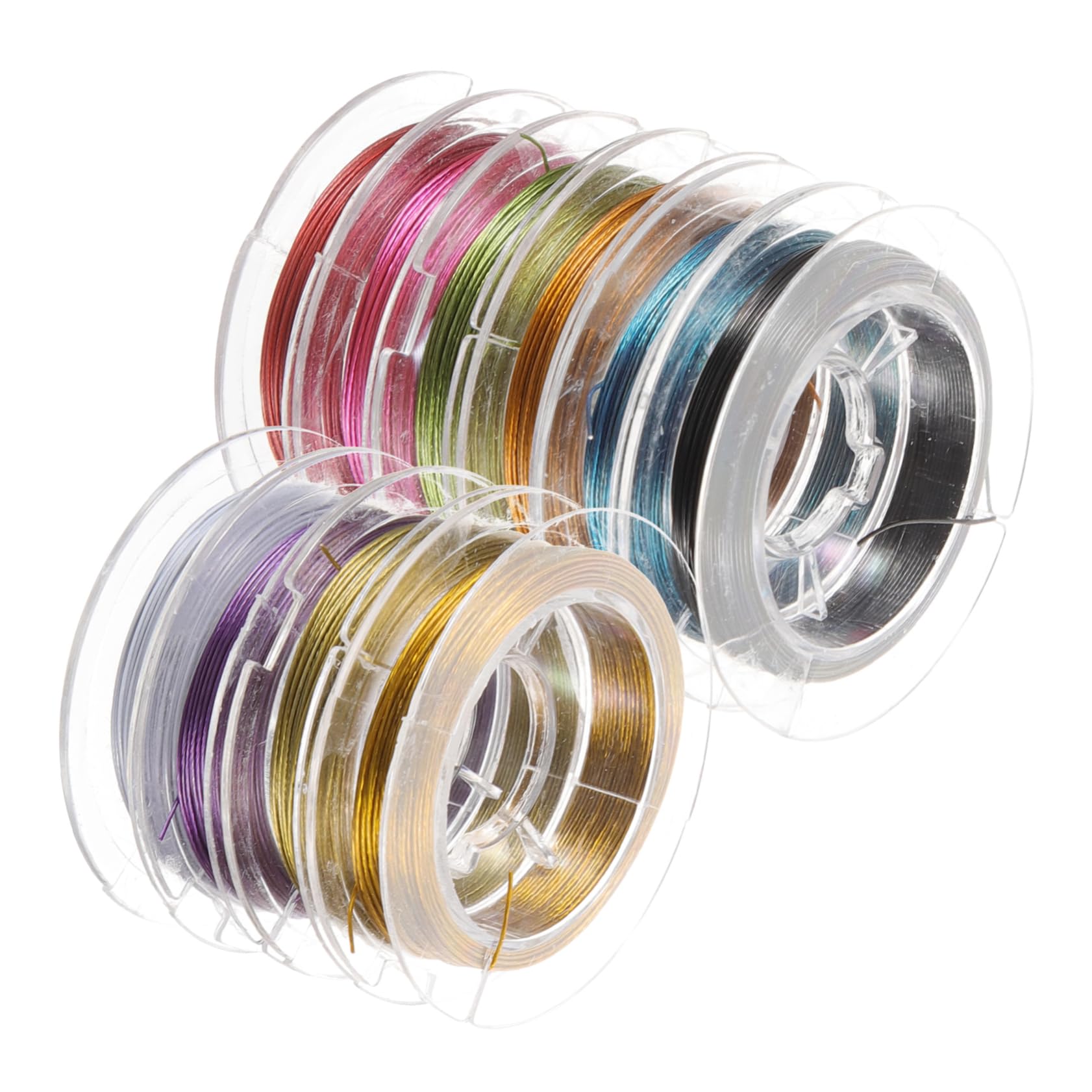4 Set Filo di acciaio per perline filo di rame per copricapo di gioielli fatti a mano filo per scultura pieghevole filo di perline resistente all'usura kit hair charms hair jewelry