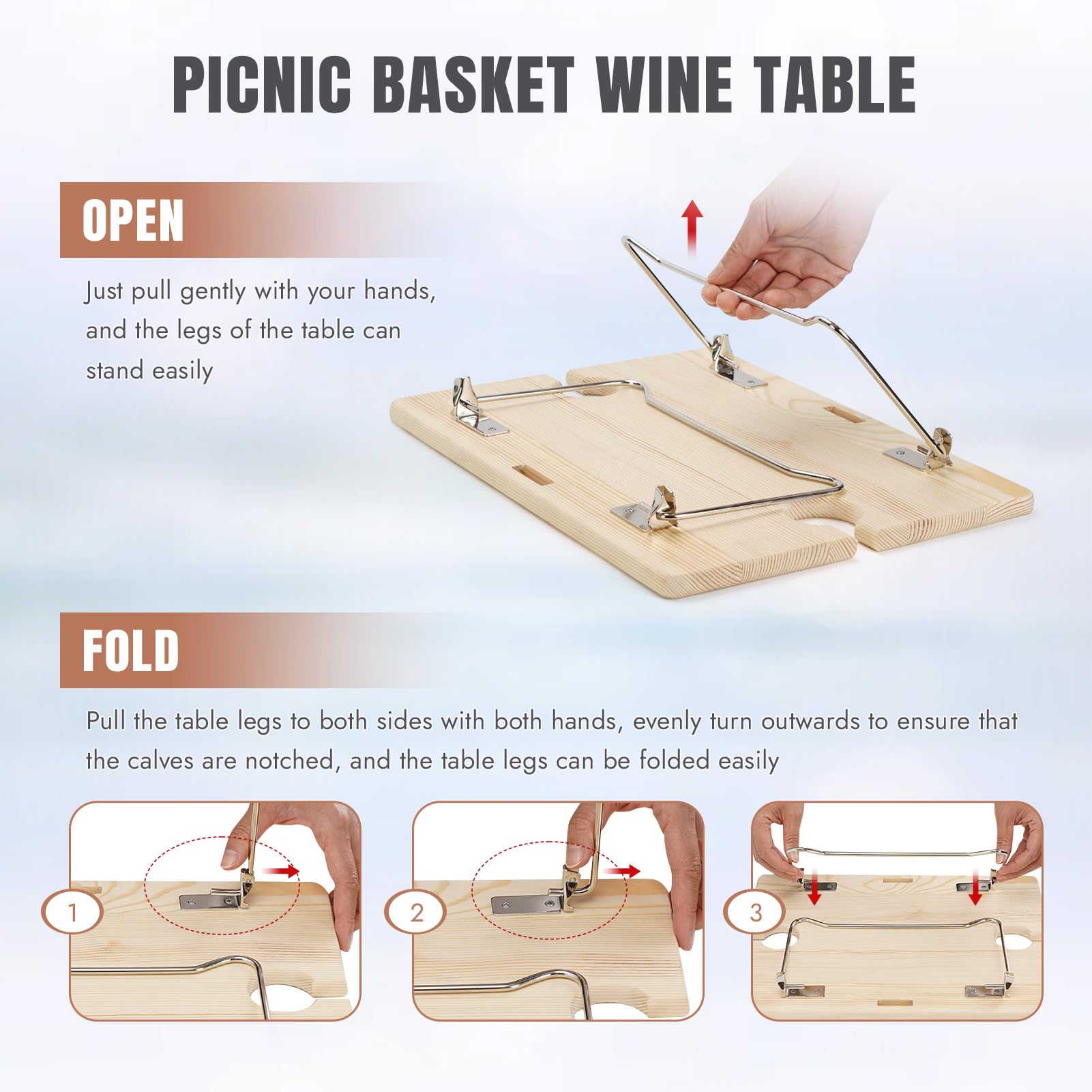 HappyPicnic Picknickkorb für 2, handgefertigtes Weiden-Picknick-Set mit Klapptisch und wasserdichter Decke, großer isolierter Picknickkorb mit Weintasche & Besteck-Set für Picknick, Camping, Urlaub
