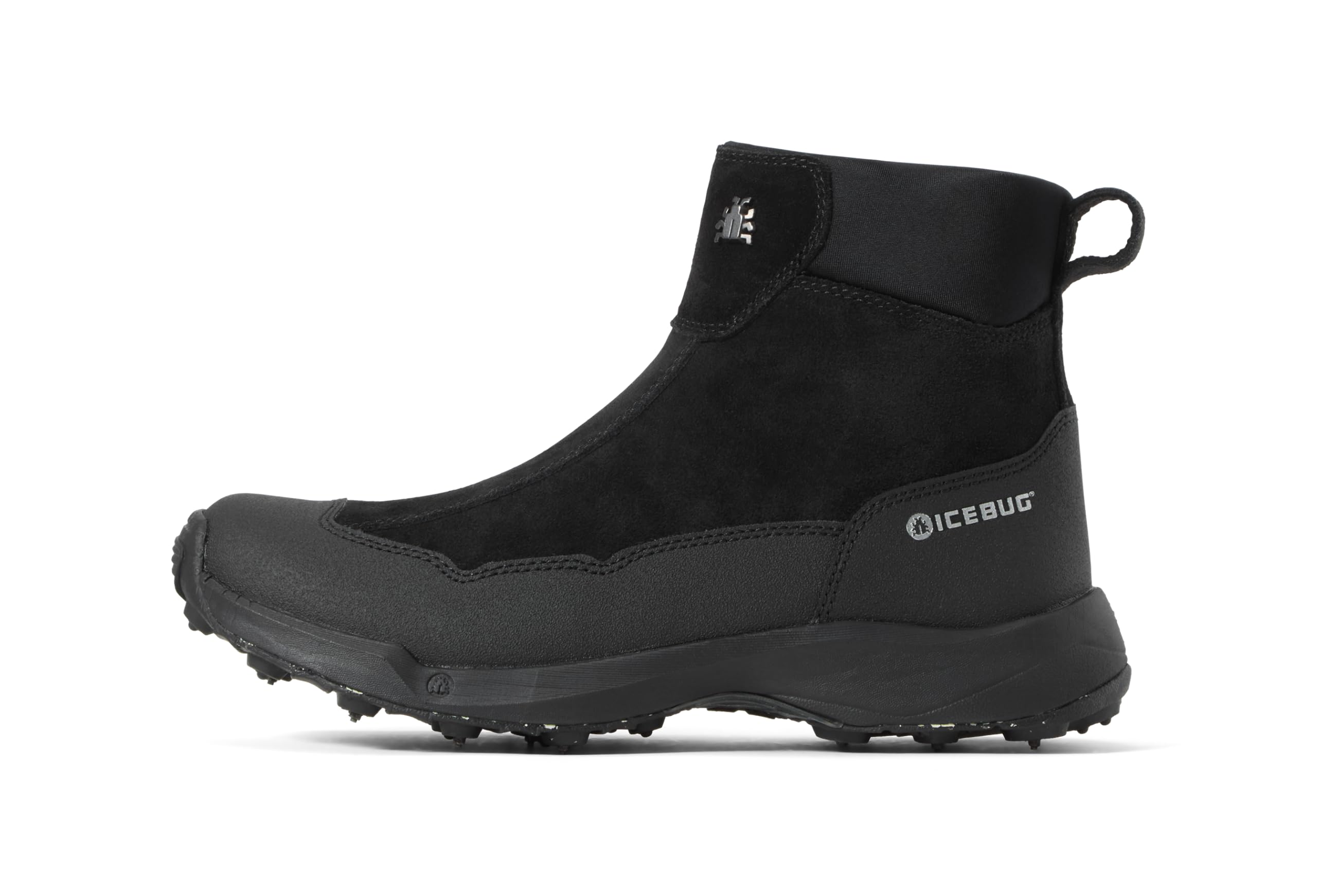 Metro2 BUGrip Men's Winter Walking Boots with Steel Studs – Suede Upper – Slip-Resistant Traction – Zipper Closure