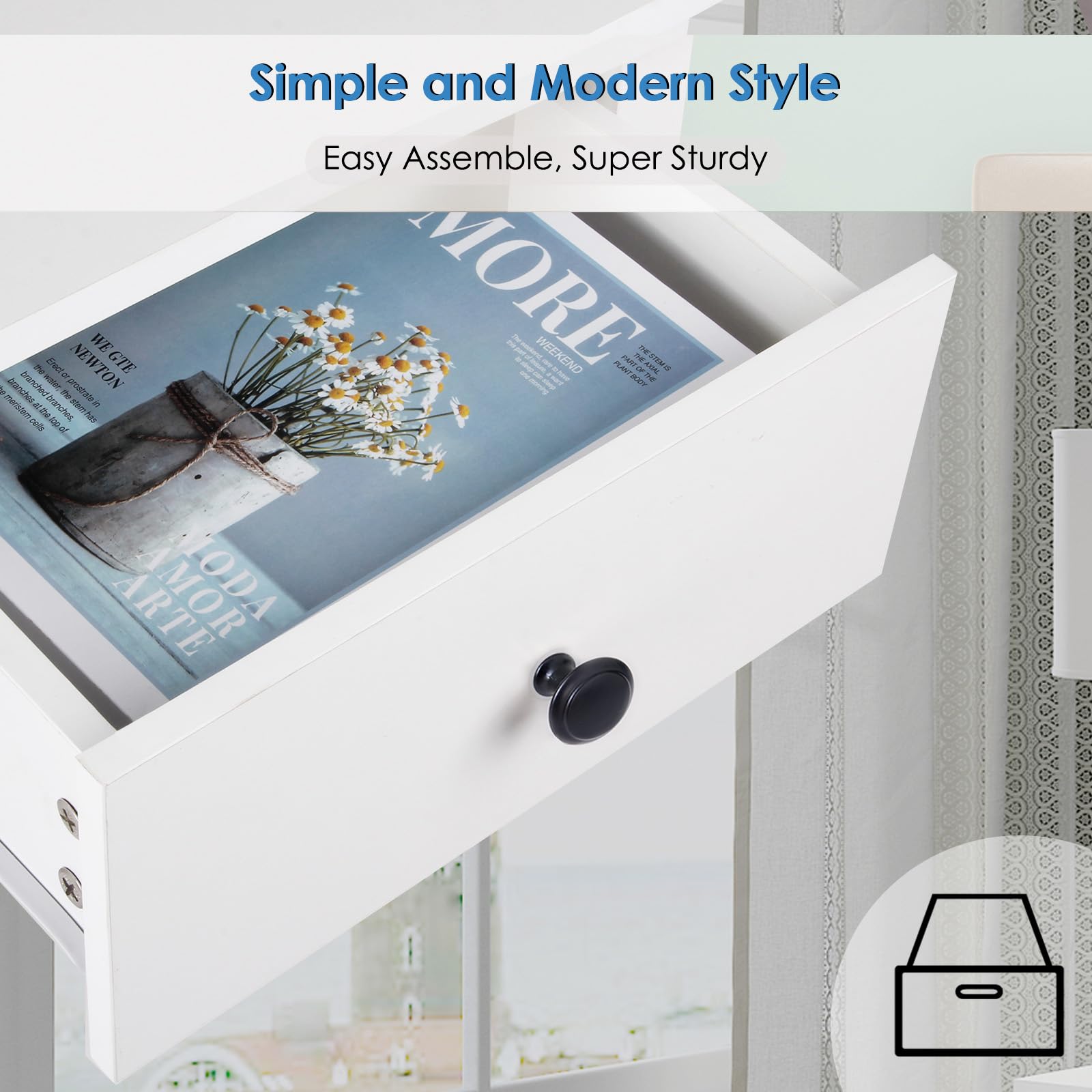 Soges Soges Table Console 100CM Avec étagères Ouvertes Table Console à