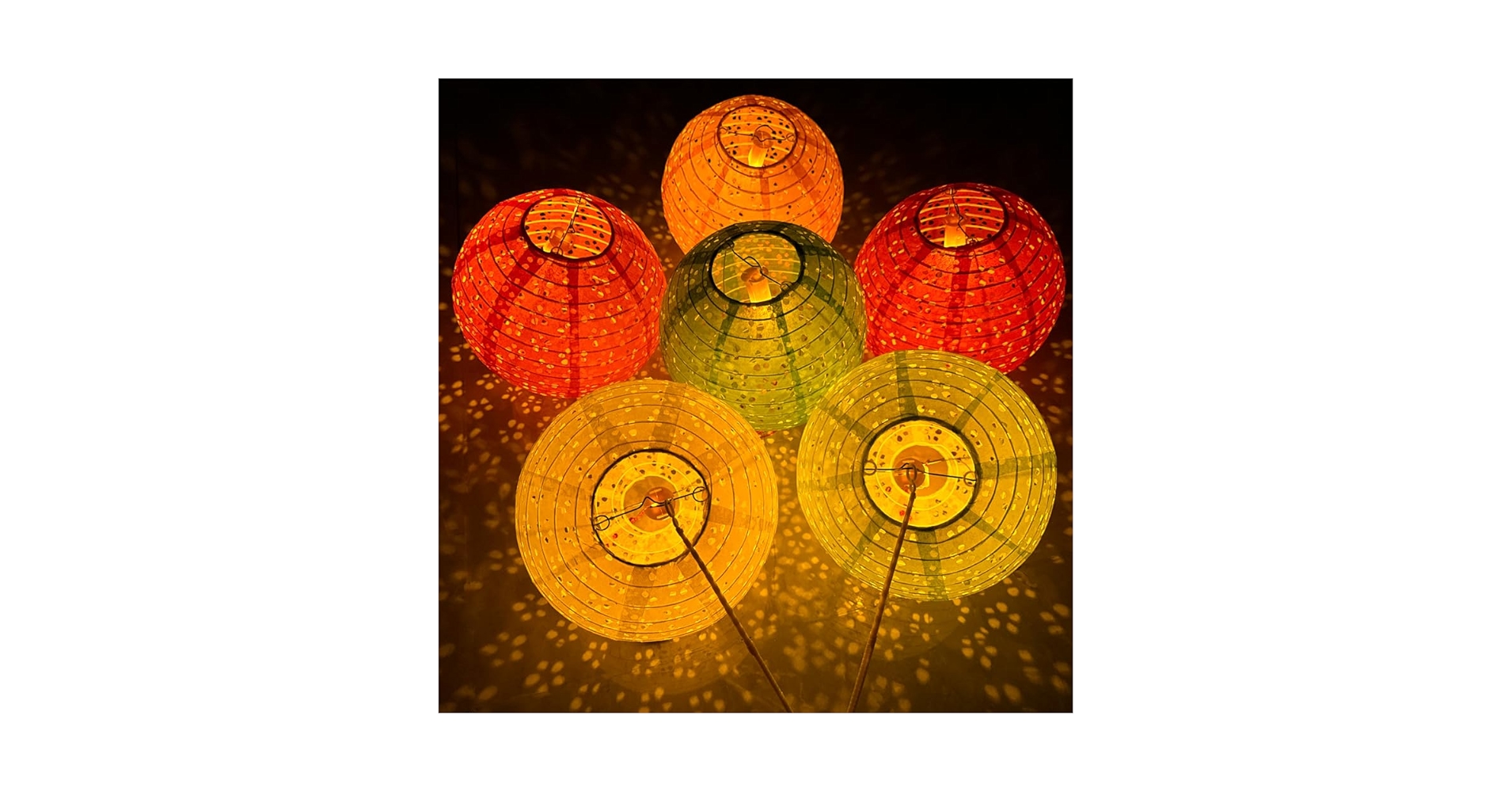 Amazon.com: 12Pcs Chinese Paper Lanterns with LED Lights